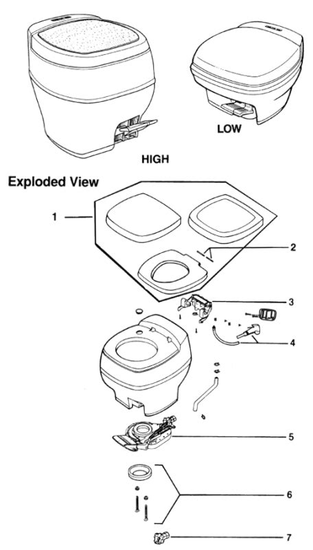 The Essential Thetford Aqua Magic RV Toilet Parts: An Informative Component Diagram